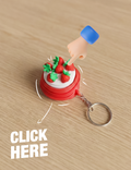 Strawberry Cake Clicker Keychain