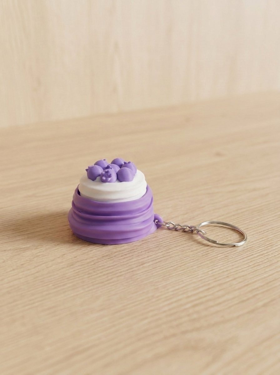 Blueberry Cake Clicker Keychain