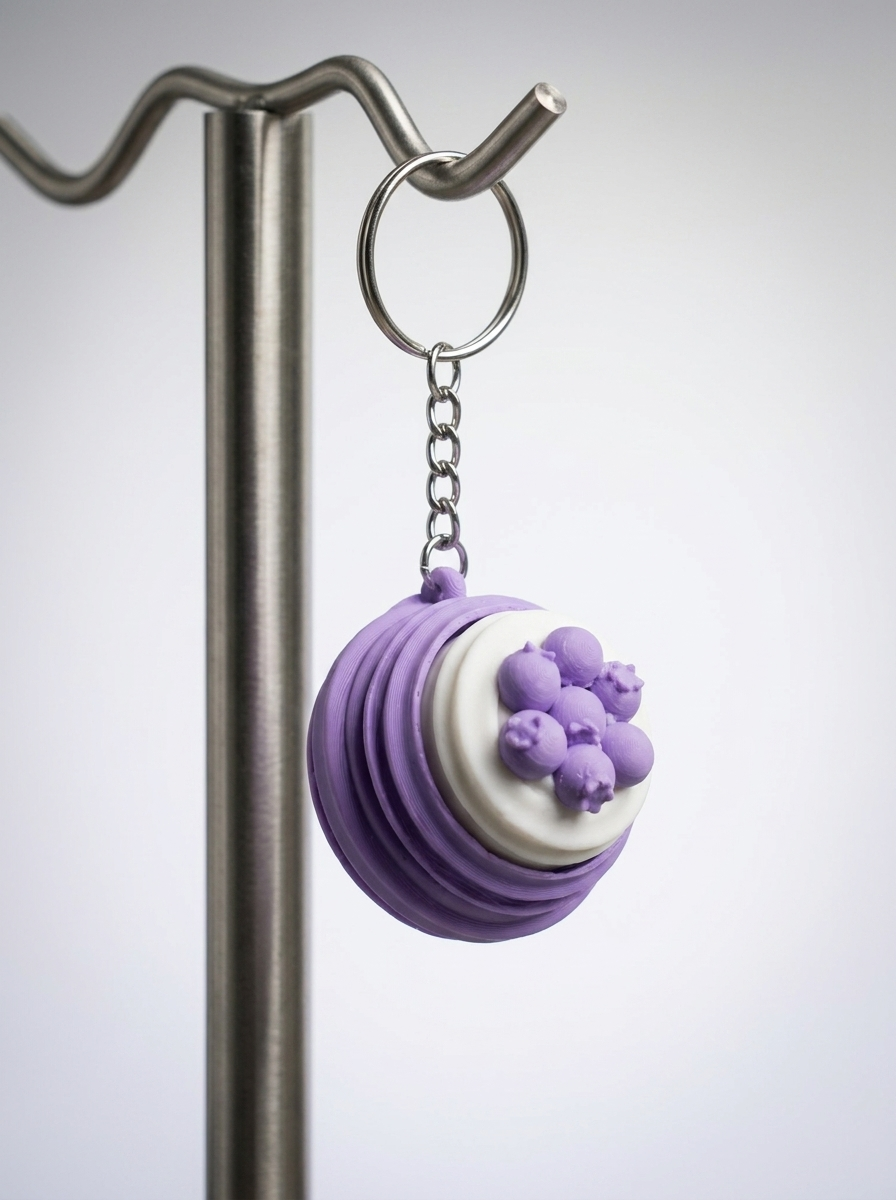 Blueberry Cake Clicker Keychain